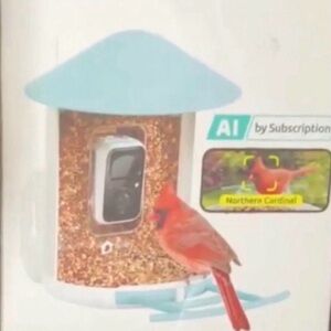 AI Bird Feeder with Camera - Light Blue